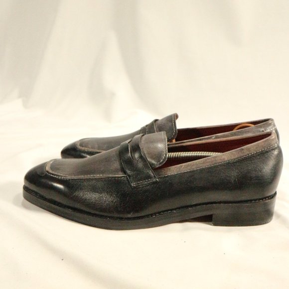 LETHATO Handcrafted Brushed Leather Mens Loafers Sz 11.5 US Men - Picture 3 of 12